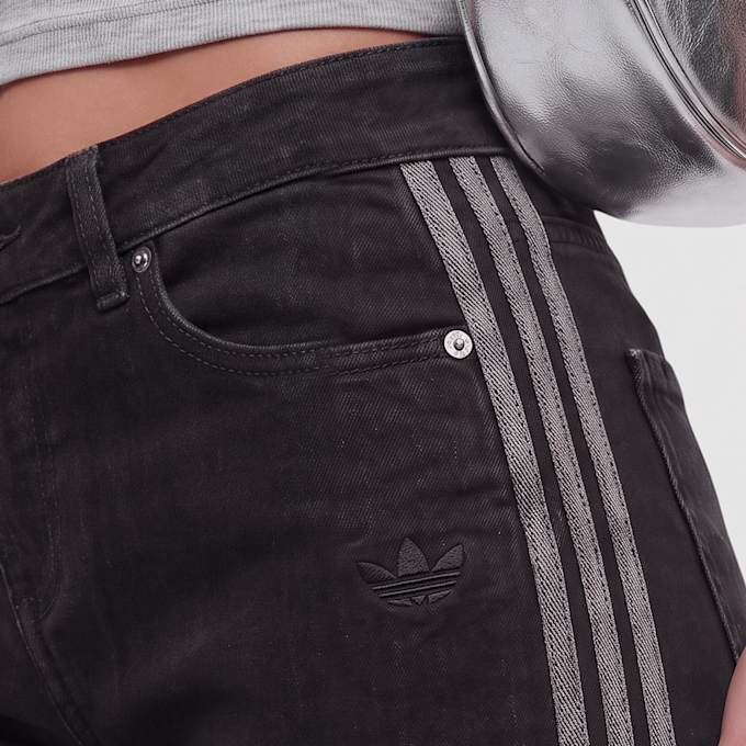 adidas Originals Superstar Low Rise Flared Leg Denim Pants schwarz 102763 3