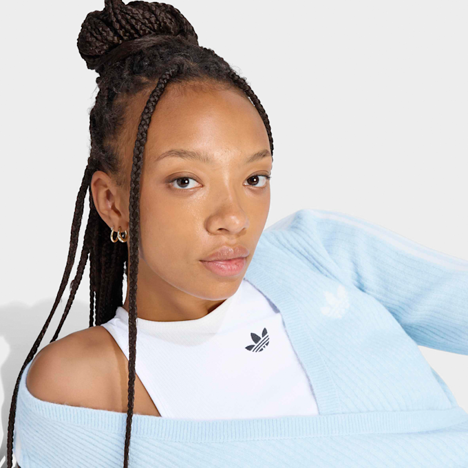 adidas Originals Adiluna Season 2 X Jennie Knitted Wrap Around Cardigan bleu 102956 3