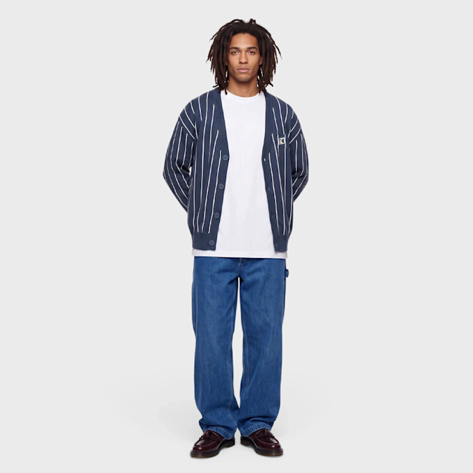 Karl Kani OG Pinstripe Jacquard Cropped Cardigan Blau 103061 4