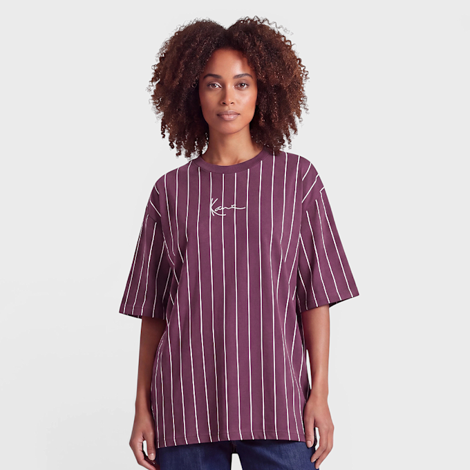 Karl Kani Small Signature Essential Pinstripe OS Tee Violet 103097 1