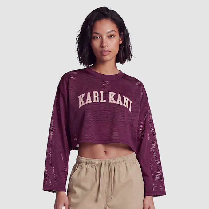 Karl Kani College Mesh Cropped Longsleeve Lila 103099 1