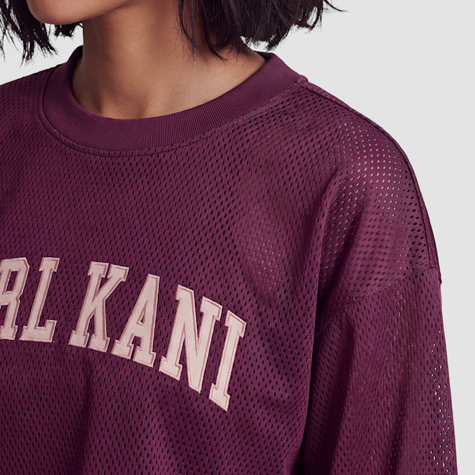 Karl Kani College Mesh Cropped Longsleeve Lila 103099 3