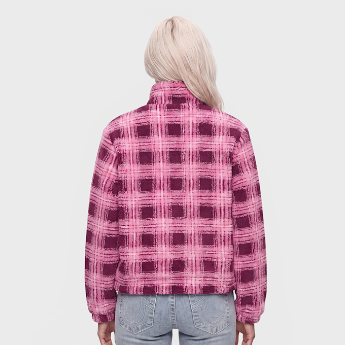 Karl Kani OG Check Teddy Trackjacket rosa 103078 2