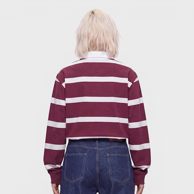 Karl Kani College Stripe Boxy Rugby Shirt pourpre 103080 2