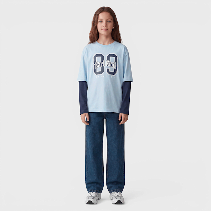 Karl Kani Round Serif 89 Layered Longsleeve Junior bleu 103108 4