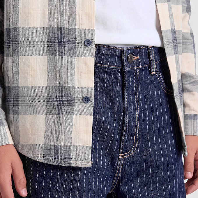 Karl Kani OG Baggy Pinstripe Jeans Junior bleu 103085 3