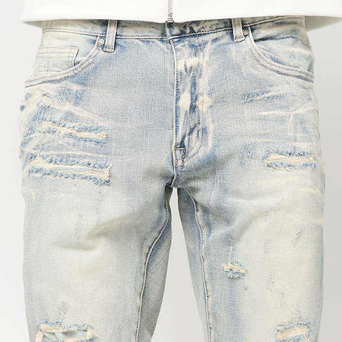 Smoke Rise Crystal Effect Washed Jeans Zenium bleu 103155 3