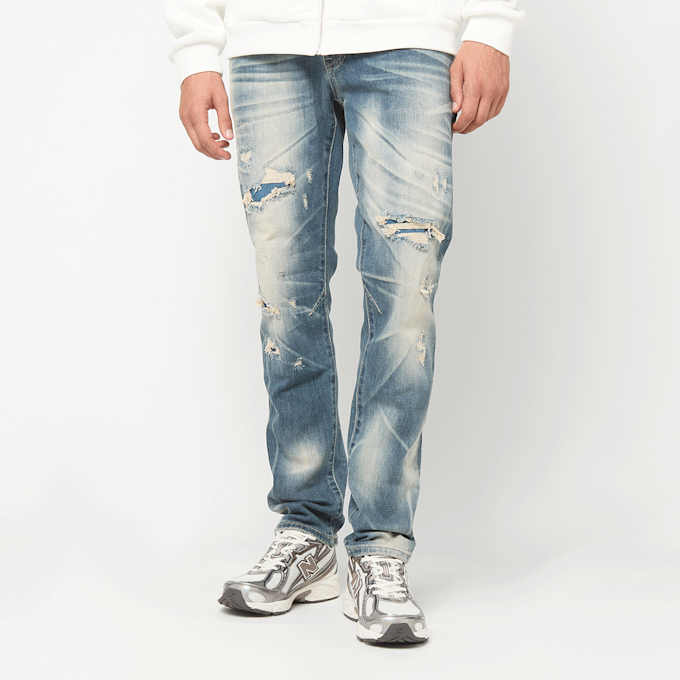 Smoke Rise Haze Effect Washed Jeans blauw 103154 1