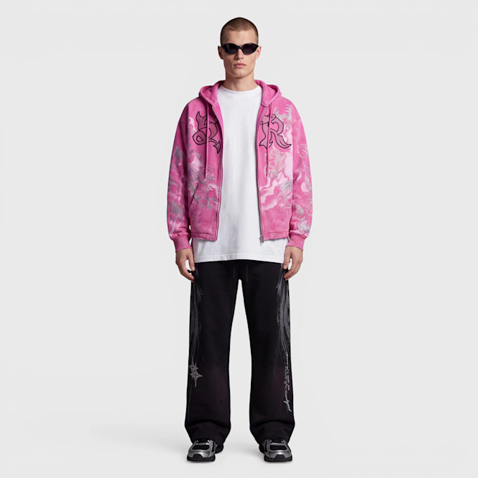 Smoke Rise Trouble In Peace Zip Hoodie rose 103170 4