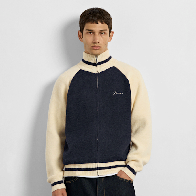 Burocs Knitted Zip Hoodie blau 103212 1