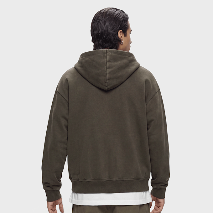 Umbro Washed Zip Through Hoodie Braun 103748 2