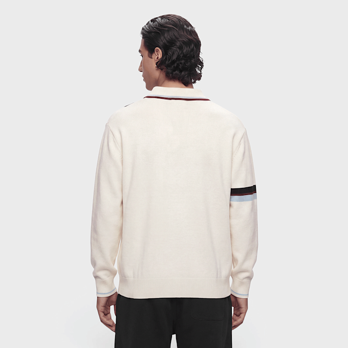 Umbro Longsleeve Knitted Football Polo Beige 103735 2