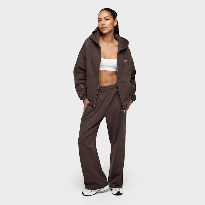 OACE Lined Wide Leg Jogger Women&nbsp; brązowy 103949 6