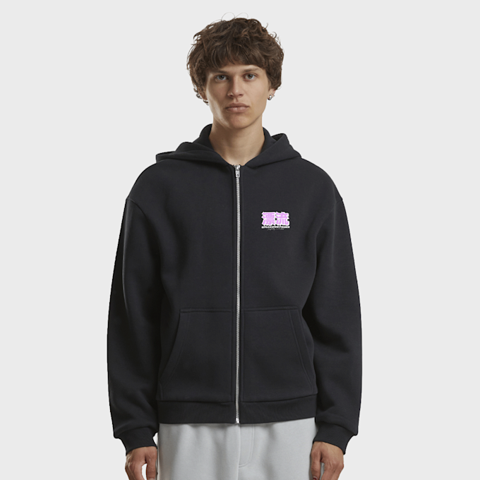 Mister Tee Unleashed Power Fluffy Zip Hoody schwarz 104341 2