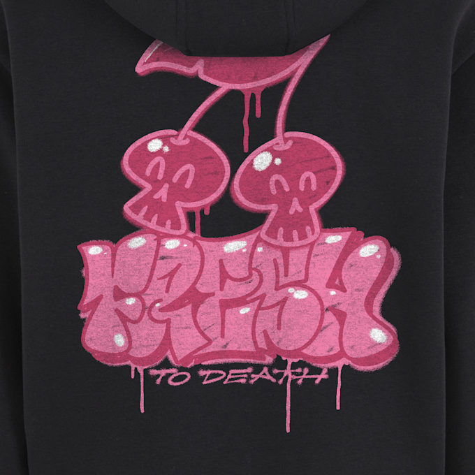 Mister Tee Fresh to Death Cherries Fluffy Zip Hoody czarny 104339 3