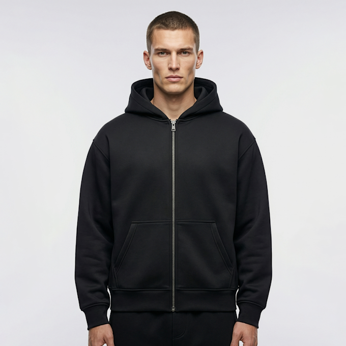 Urban Classics Heavy Scuba Zip Hoody crna 104756 1