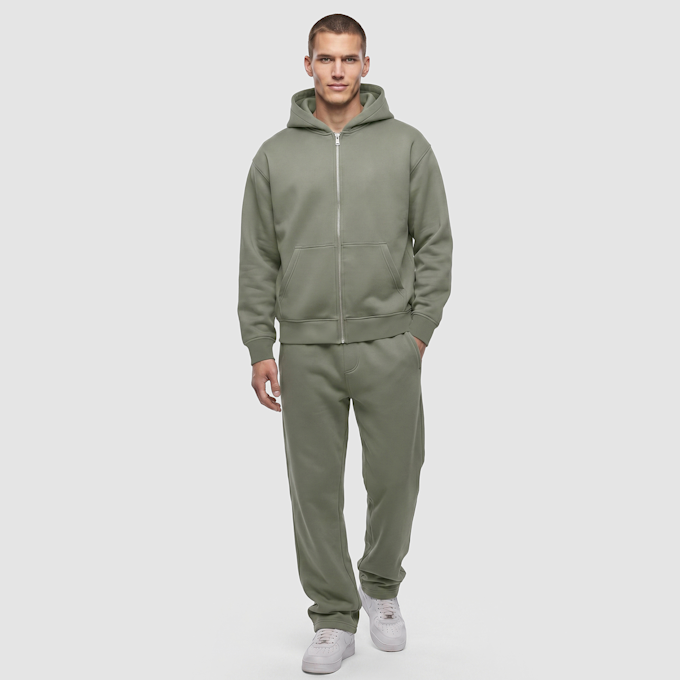Urban Classics Heavy Scuba Zip Hoody groen 104759 3