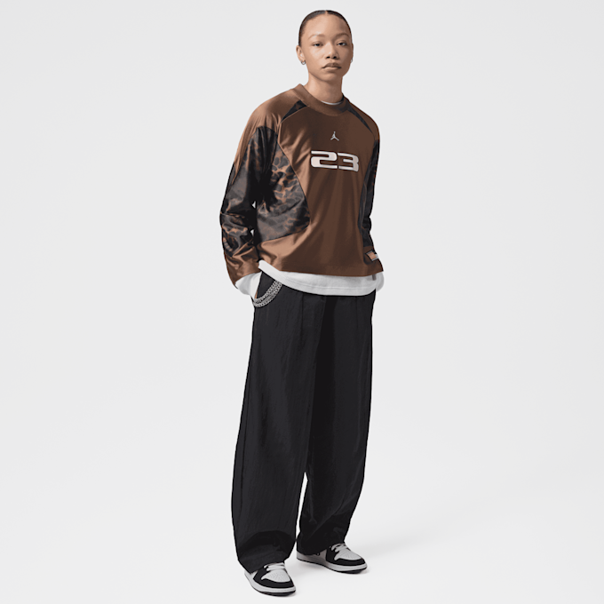 Jordan Brooklyn Longsleeve Jersey All-Over-Print Marron 105204 6