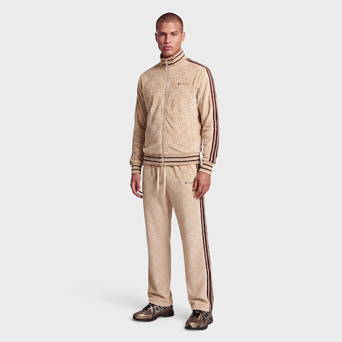 Colucci Velours Checkerboard Trackjacket beige 105235 4