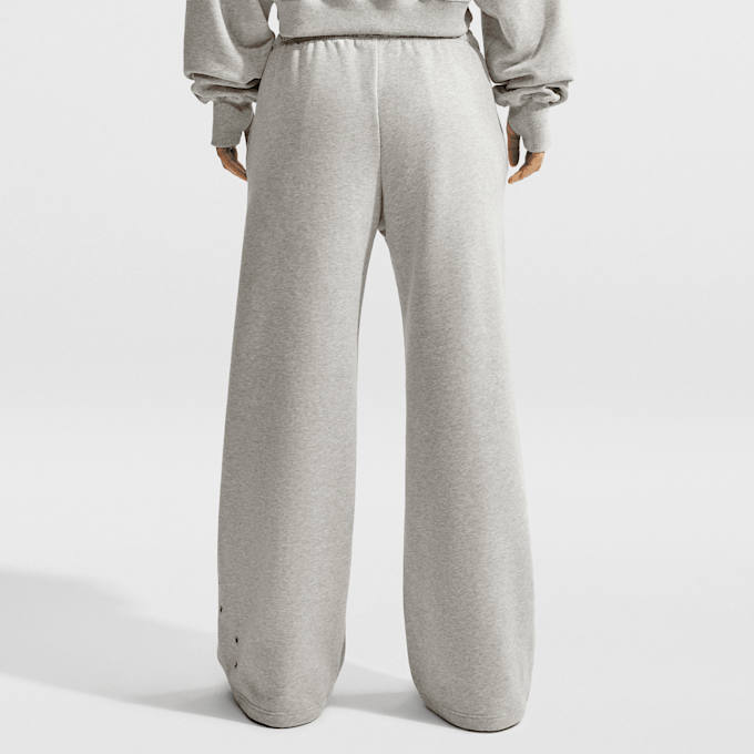 Nike Studio Fleece Medium Weight Mid-Rise Wide-Leg Pants Gris 105390 2