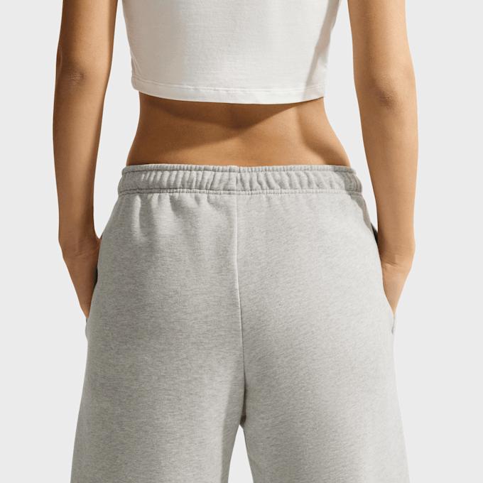 Nike Studio Fleece Medium Weight Mid-Rise Wide-Leg Pants Gris 105390 4