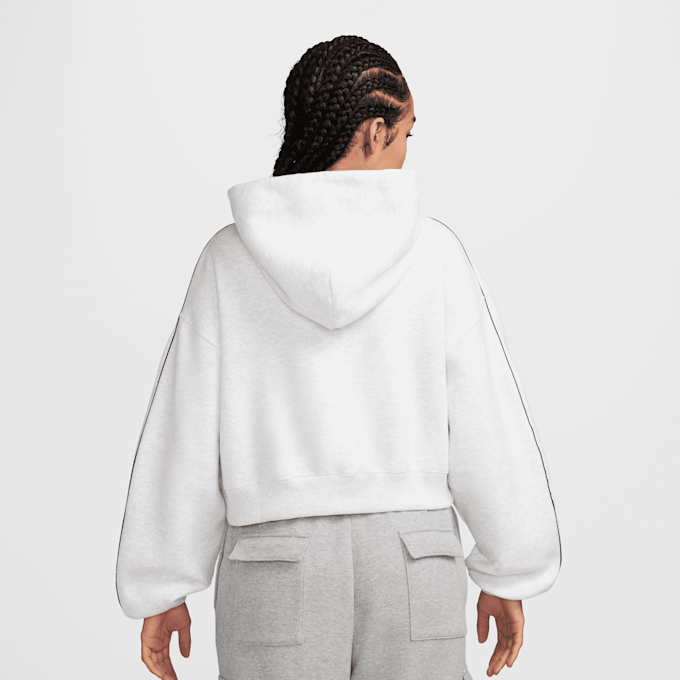 Nike Studio Fleece Medium Weight Oversized Crop Full-Zip Gris 105407 2