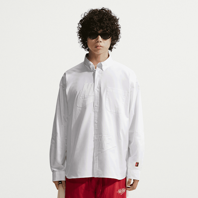Nike Club Rules Oxford Futura Longsleeve Blanc 105764 1