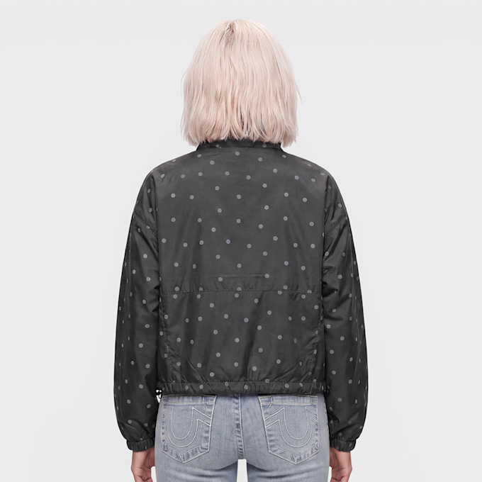 Decibel Polka Dot Funnel Neck Jacket noir 107063 2