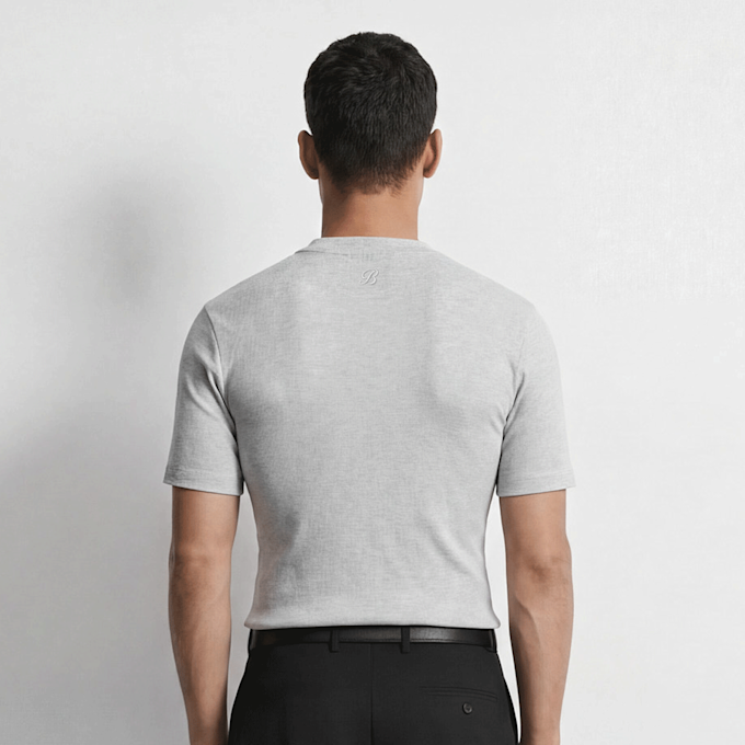 Burocs Slim Rib T-Shirt cinzento 107090 2