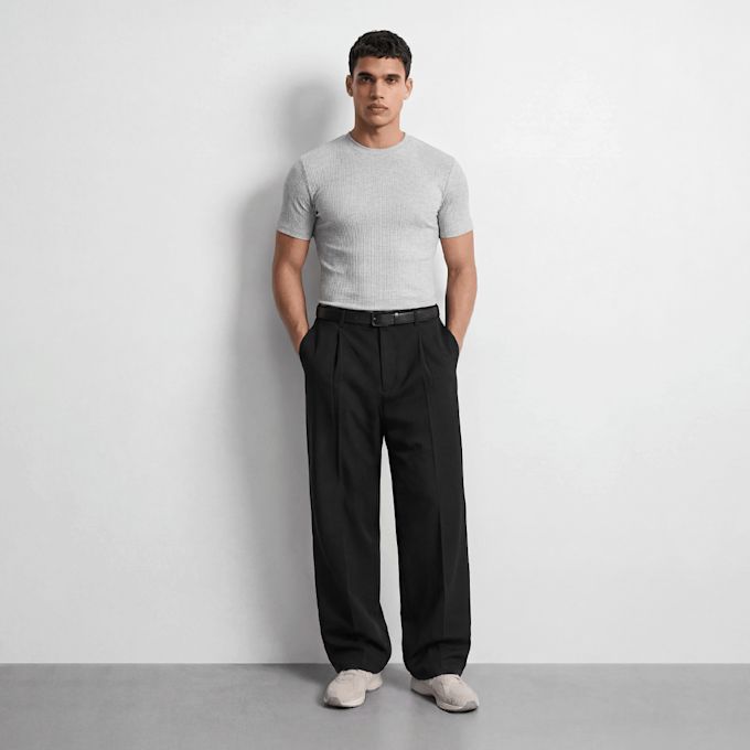 Burocs Slim Rib T-Shirt gris 107090 3