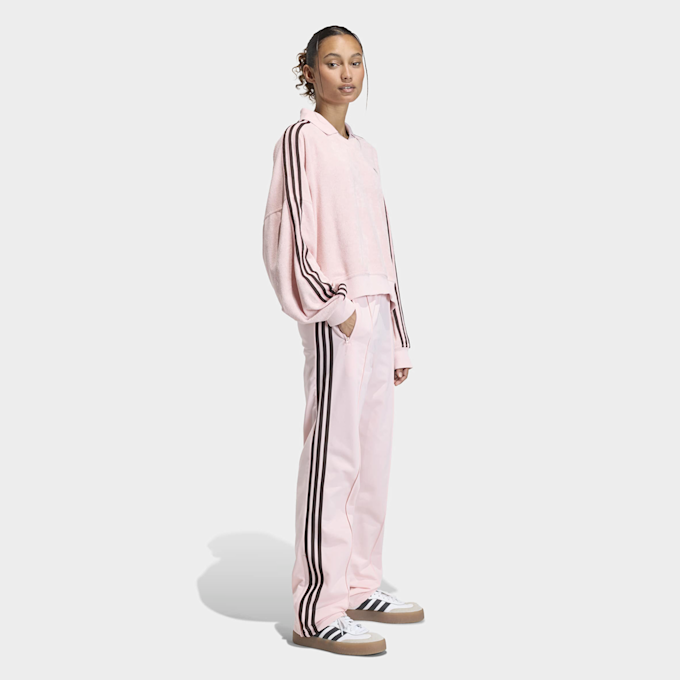 adidas Originals Terry Towel V Neck Long Sleeves Polo Shirt rosa 107207 5
