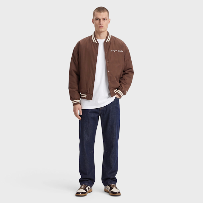 New Era MLB Wordmark Varsity Jacket Schwarz 107561 4