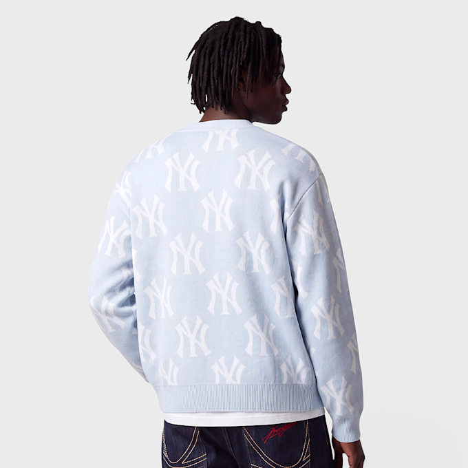 New Era MLB Logo All Over Print Cardigan Bleu 107567 2