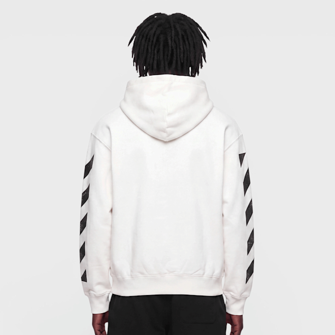 Off-White Graffiti Full Zip Hoodie Blanc 108886 2