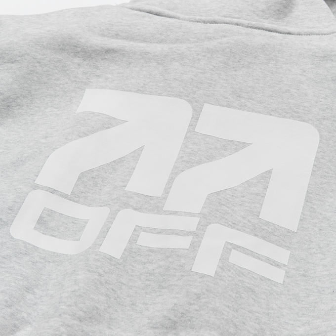Off-White crop hoodie med grey heather Gris 110097 4