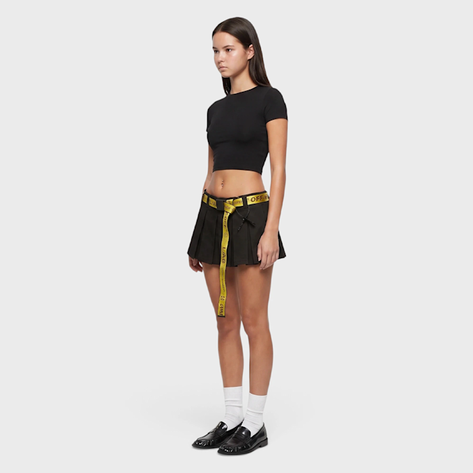 Off-White Pleated Mini Skirt Noir 110099 4
