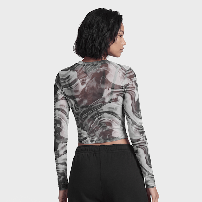 Off-White fitted crop top black white swirl Grau 110098 2
