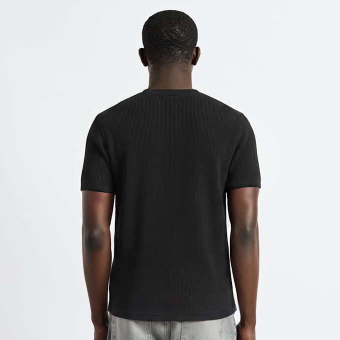 Burocs Rib Henley T-Shirt Schwarz 110270 2