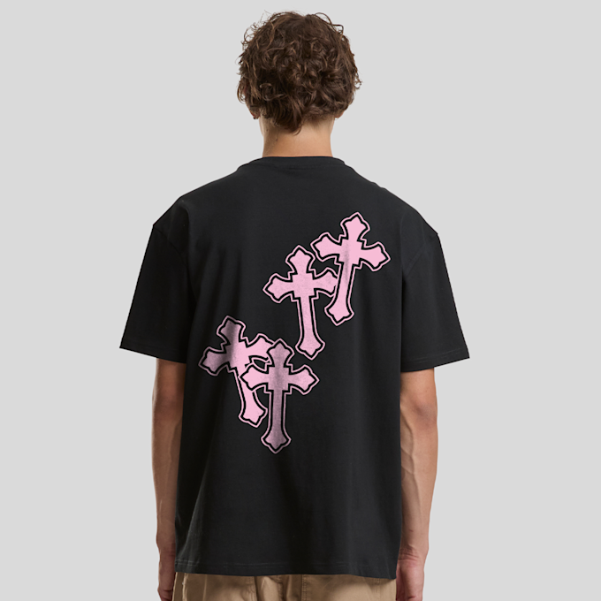 Mister Tee Six Crosses II Oversize Tee Schwarz 138437 1