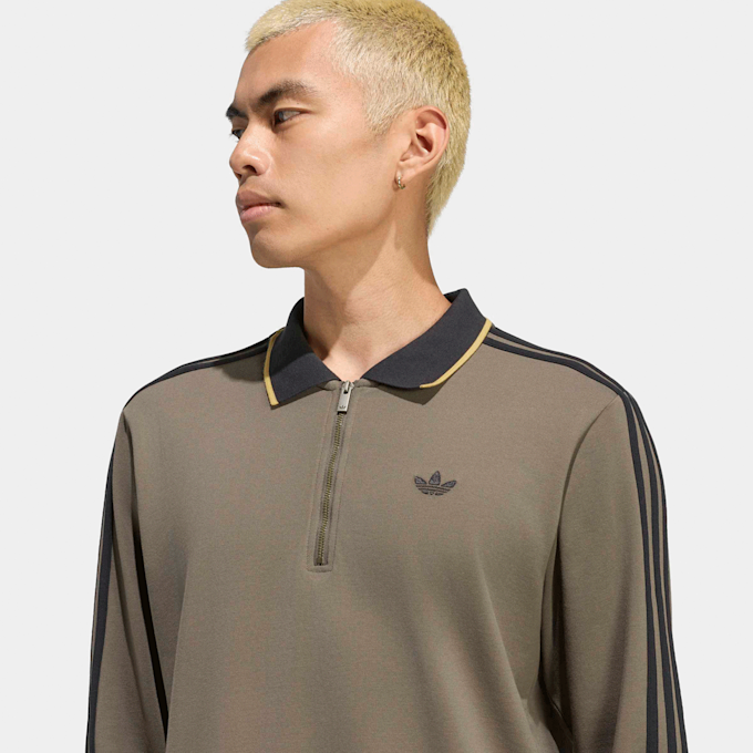 adidas Originals 3-Stripes Longsleeve Polo Marron 140286 4