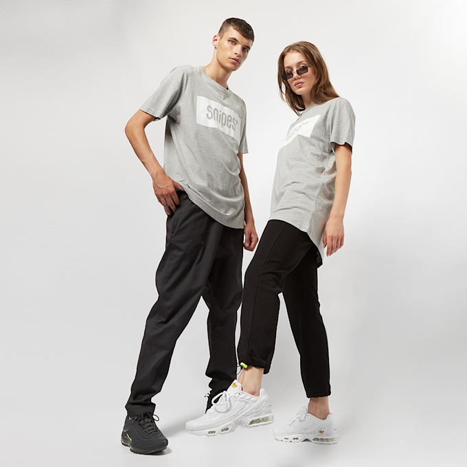 SNIPES Box Logo heather grey/white grau 1876 2