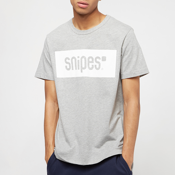 SNIPES Box Logo heather grey/white grau 1876 5