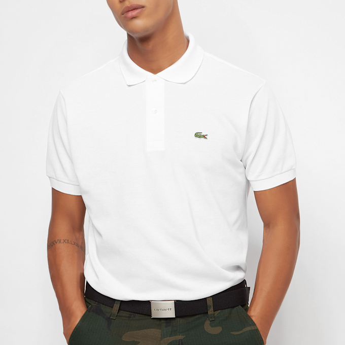 Lacoste Short Sleeved Ribbed Collar Bianco 2004 5