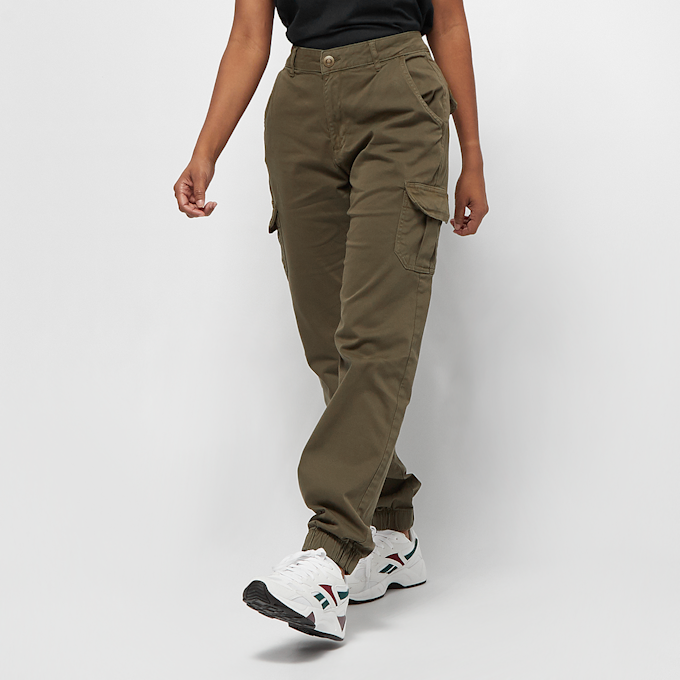 Urban Classics High Waist Cargo Pants Grün 449 1