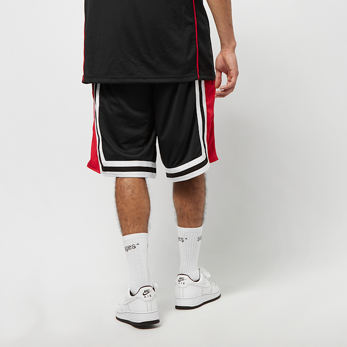 FUBU College Mesh Shorts black/red/white Schwarz 833 2