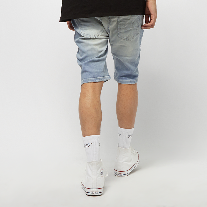 SikSilk Distressed Denim Shorts light blue wash Blau 44369 2