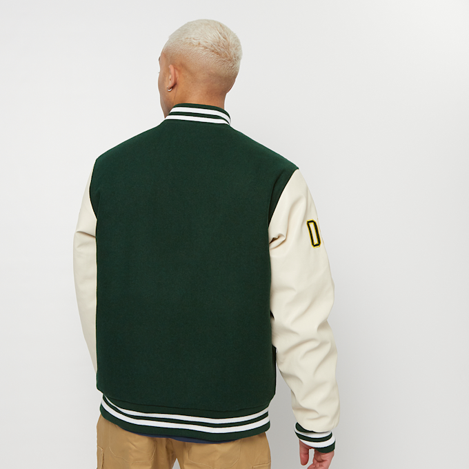 FUBU Fake Leather Wool Blend College Jacket schwarz 908 2