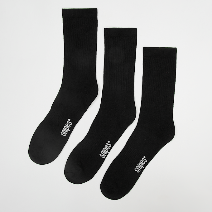 SNIPES 3 PACK - Small Logo Essential Crew Socks crna 2072 1