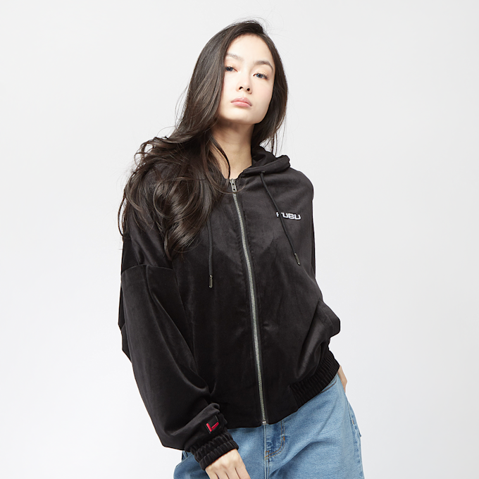 FUBU FUBU Corporate Velours Track Jacket black schwarz 1477 1