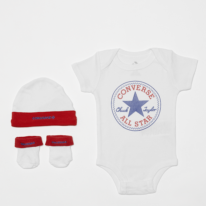Converse CLASSIC CTP INFANT HAT BODYSUIT BOOTIE SET 3PK CONVERSE wht weiß 6677 1